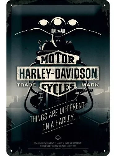 CARTEL 20X30 cm HARLEY THINGS ARE DIFFERENT